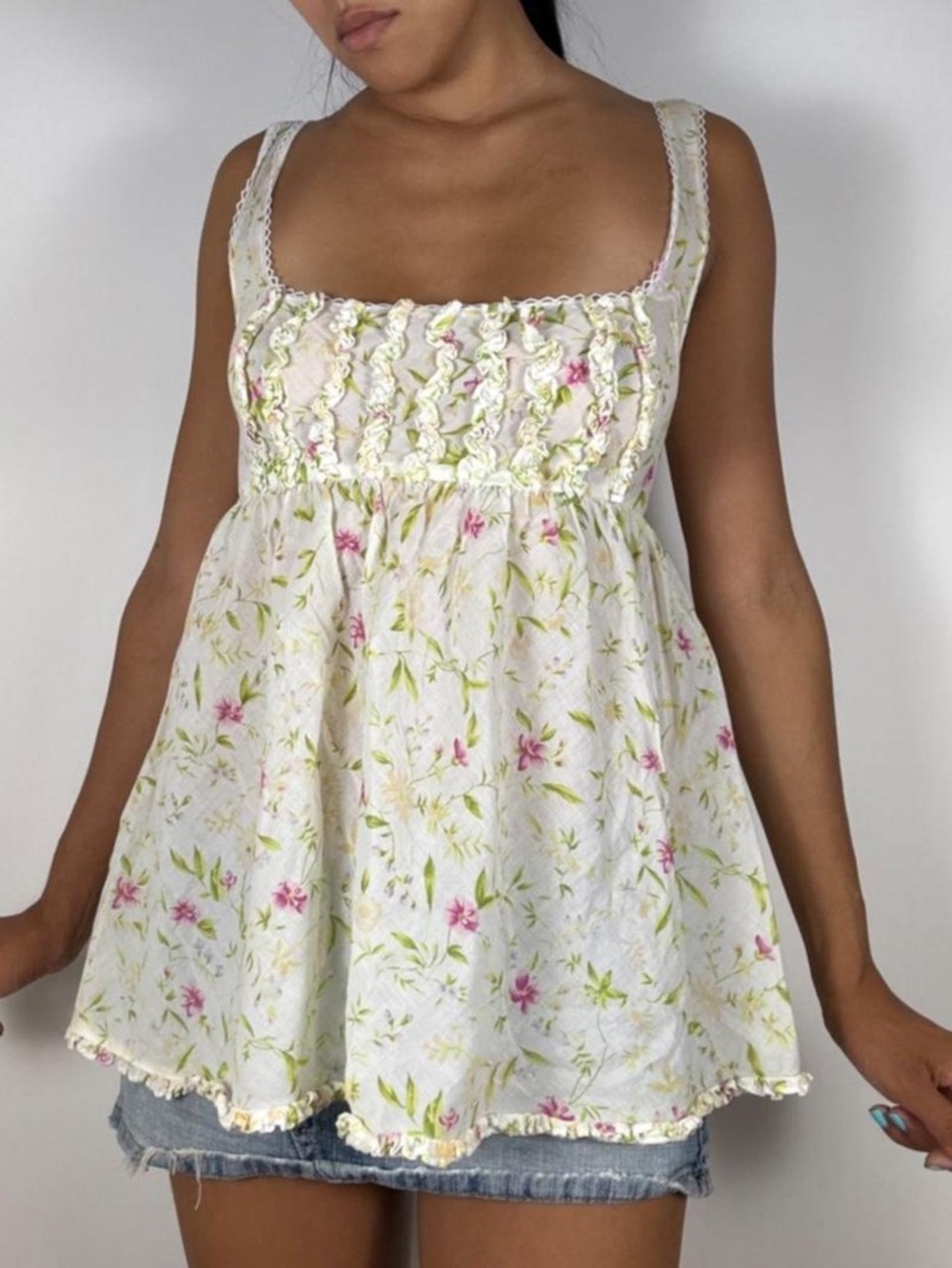 Y2K Victoria’s Secret country collection floral babydoll dress
